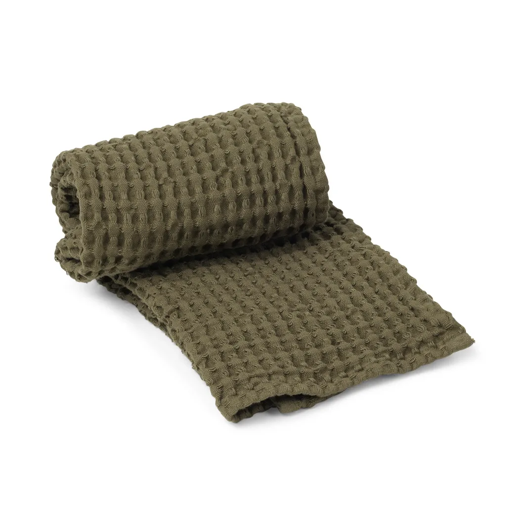 Ferm Living Organic towel 50x100 cm olive | Scandinavian Design | Hand towels | Green