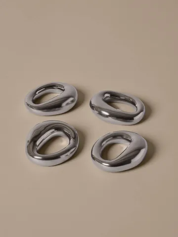 Orrith napkin ring 4-pack - Silver - Ferm Living