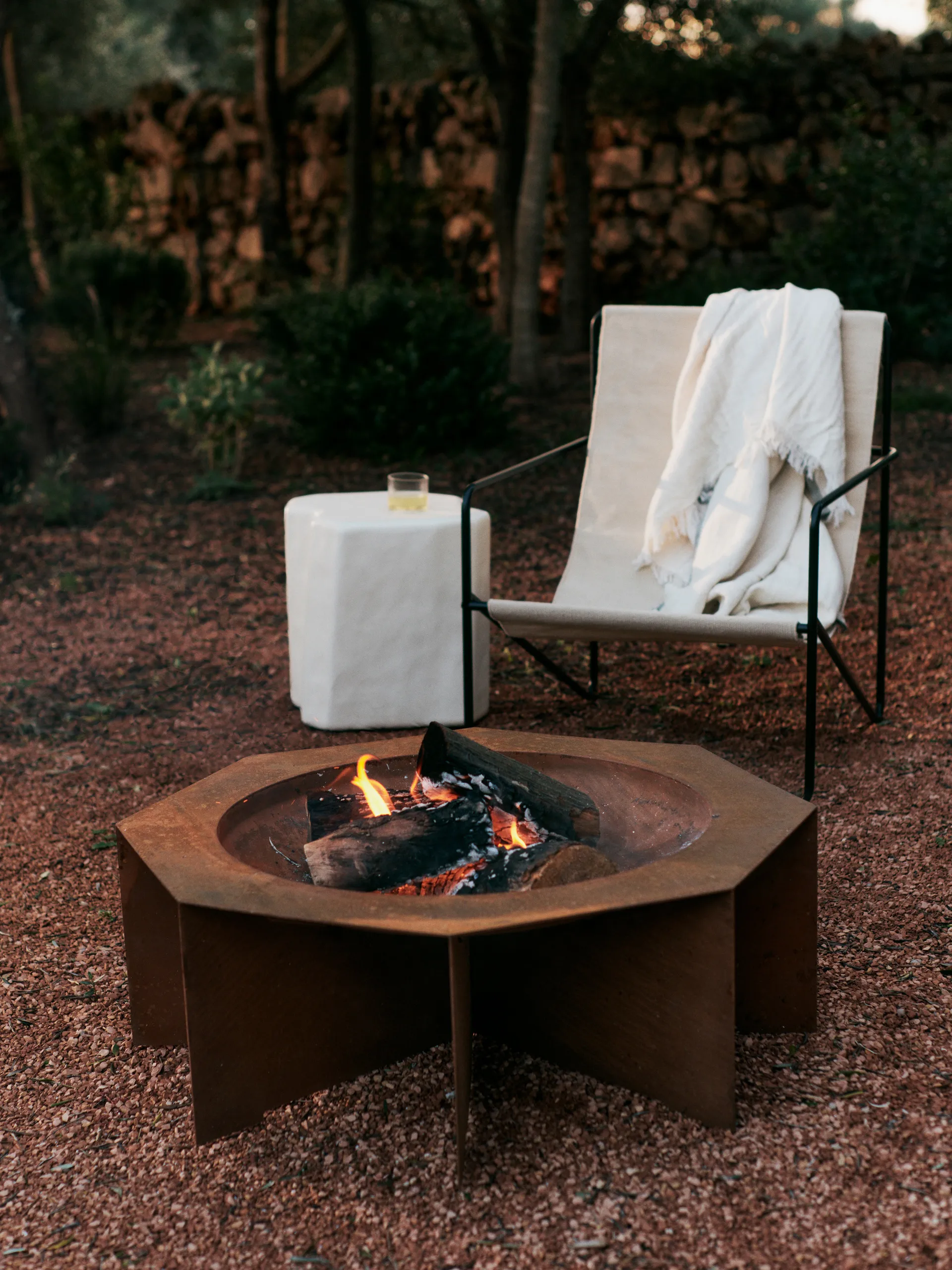 Otto fire pit fireplace, Rust, Ø85.5x29 cm Ferm Living