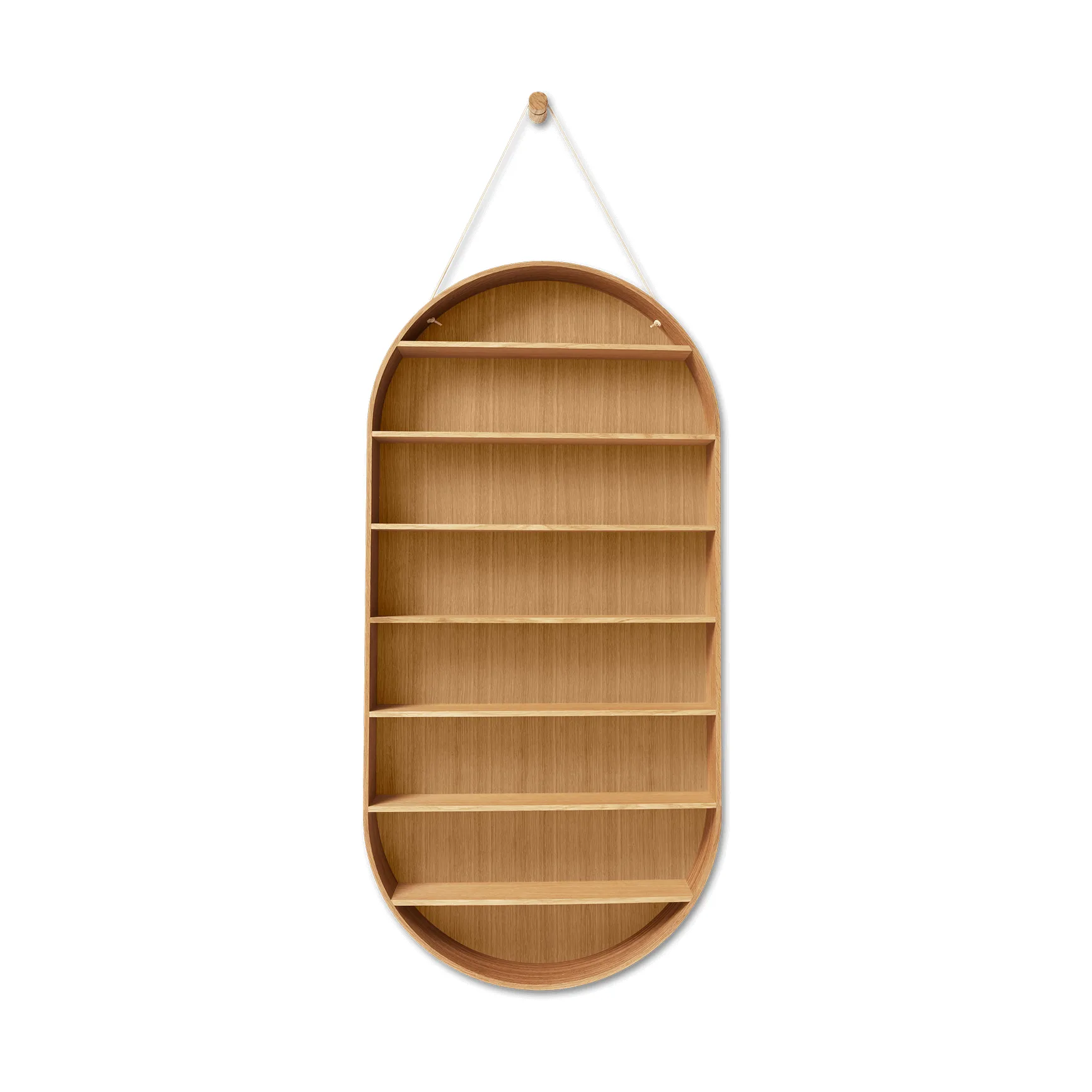 Oval Dorm shelf, Oiled oak Ferm Living