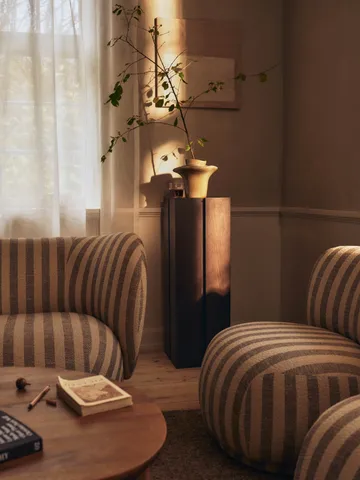 Parcel pedestal - Dark stained, 30x30x90 cm - Ferm Living