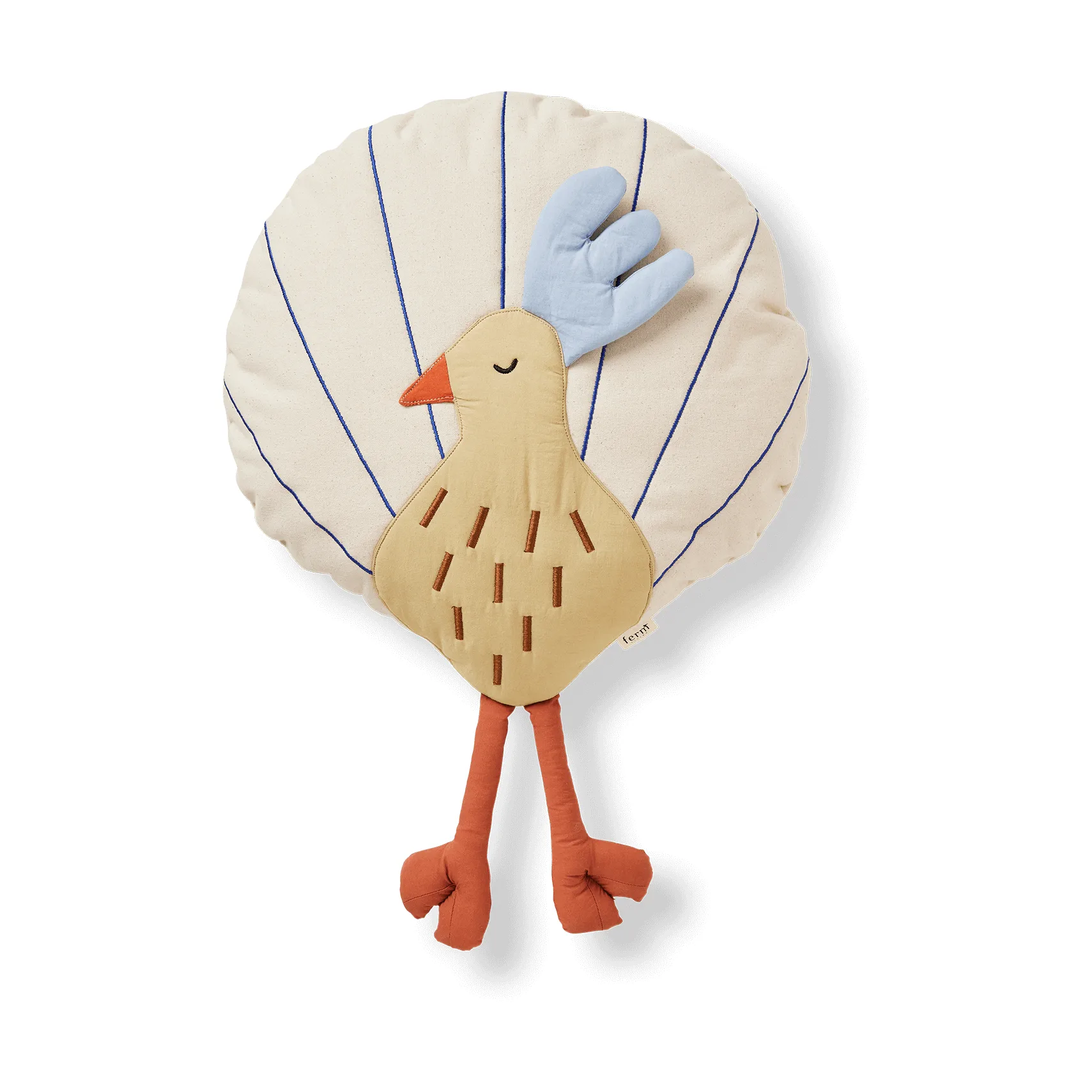 Peacock cushion, Silver Fern-undyed Ferm Living