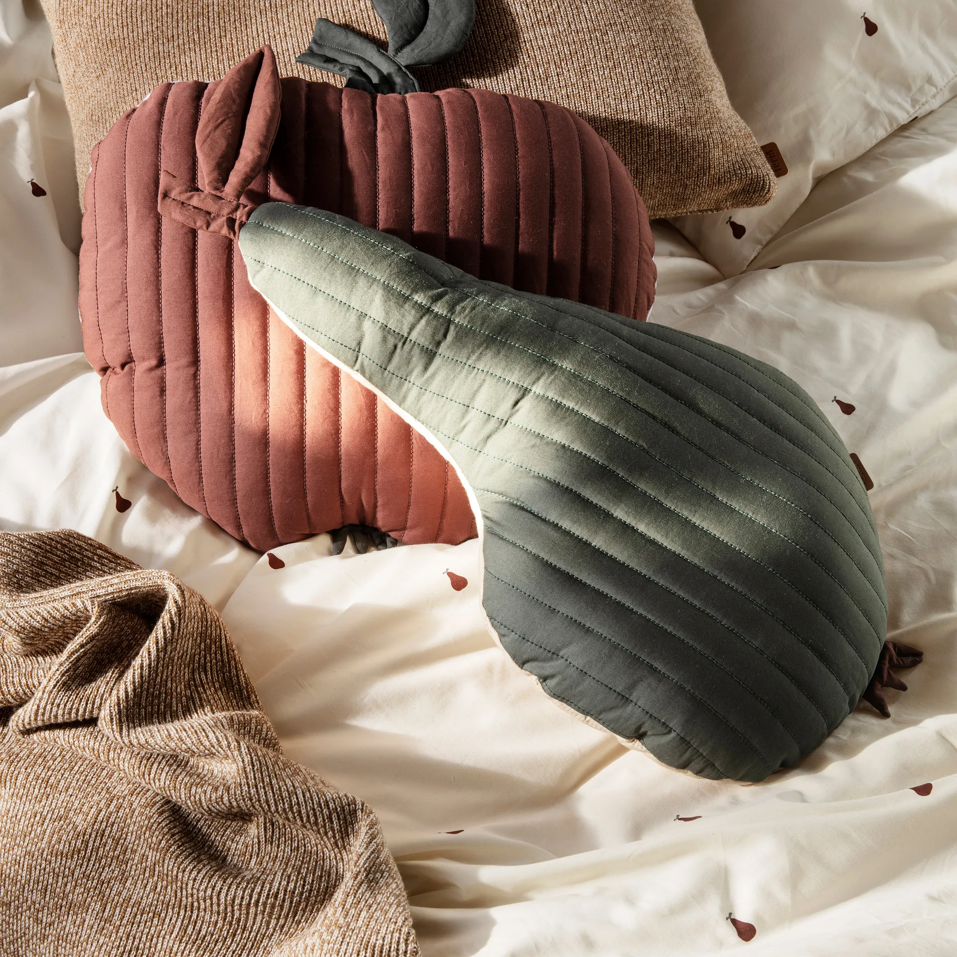 Pear bed set 140x200 cm, Off white-cinnamon Ferm Living