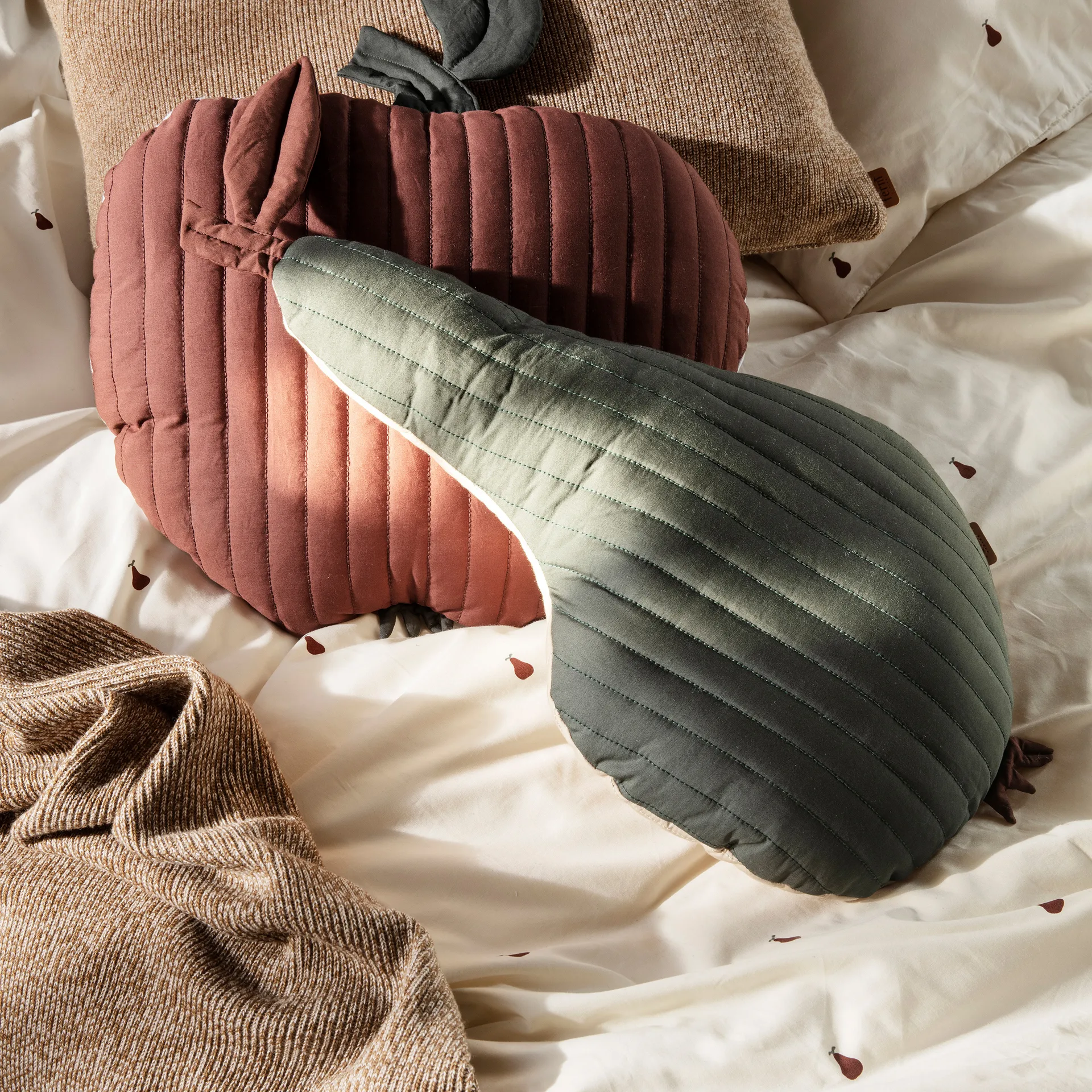 Pear bed set 70x100 cm, Off white-cinnamon Ferm Living