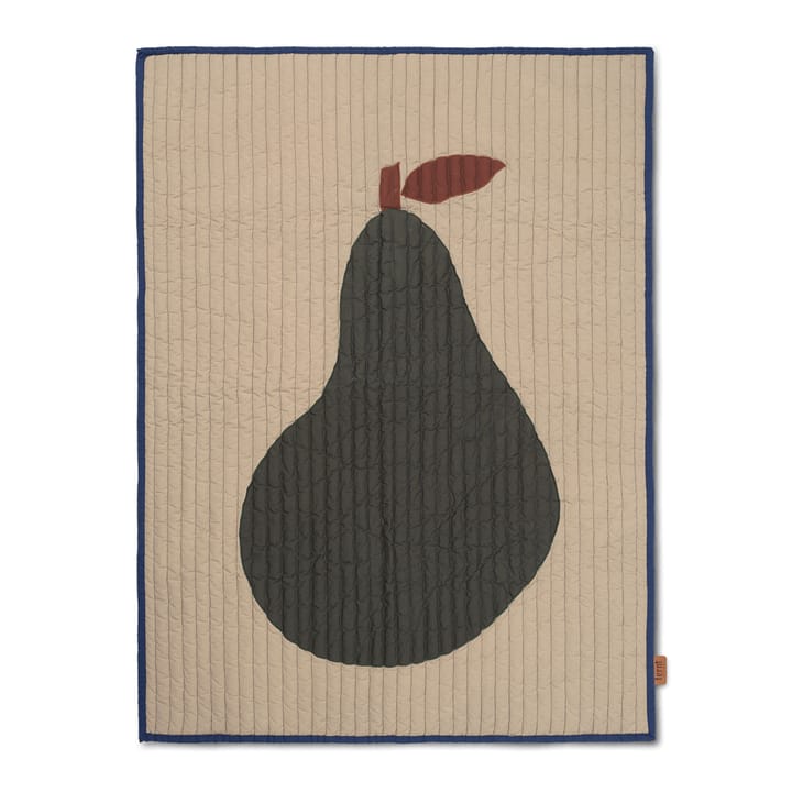 Pear blanket 80x110 cm - Sand-dark green - Ferm Living