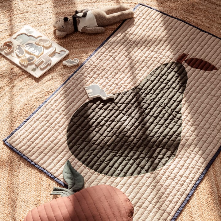 Pear blanket 80x110 cm, Sand-dark green Ferm Living