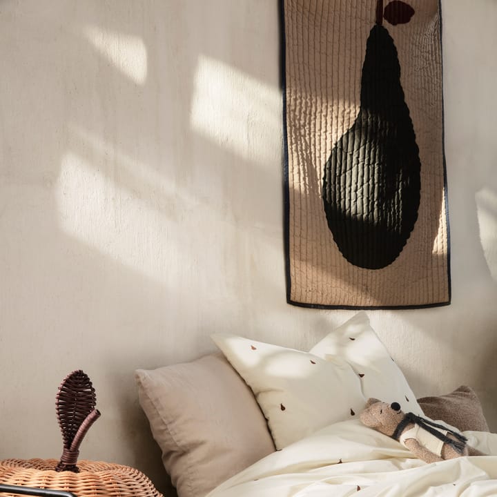 Pear blanket 80x110 cm, Sand-dark green Ferm Living