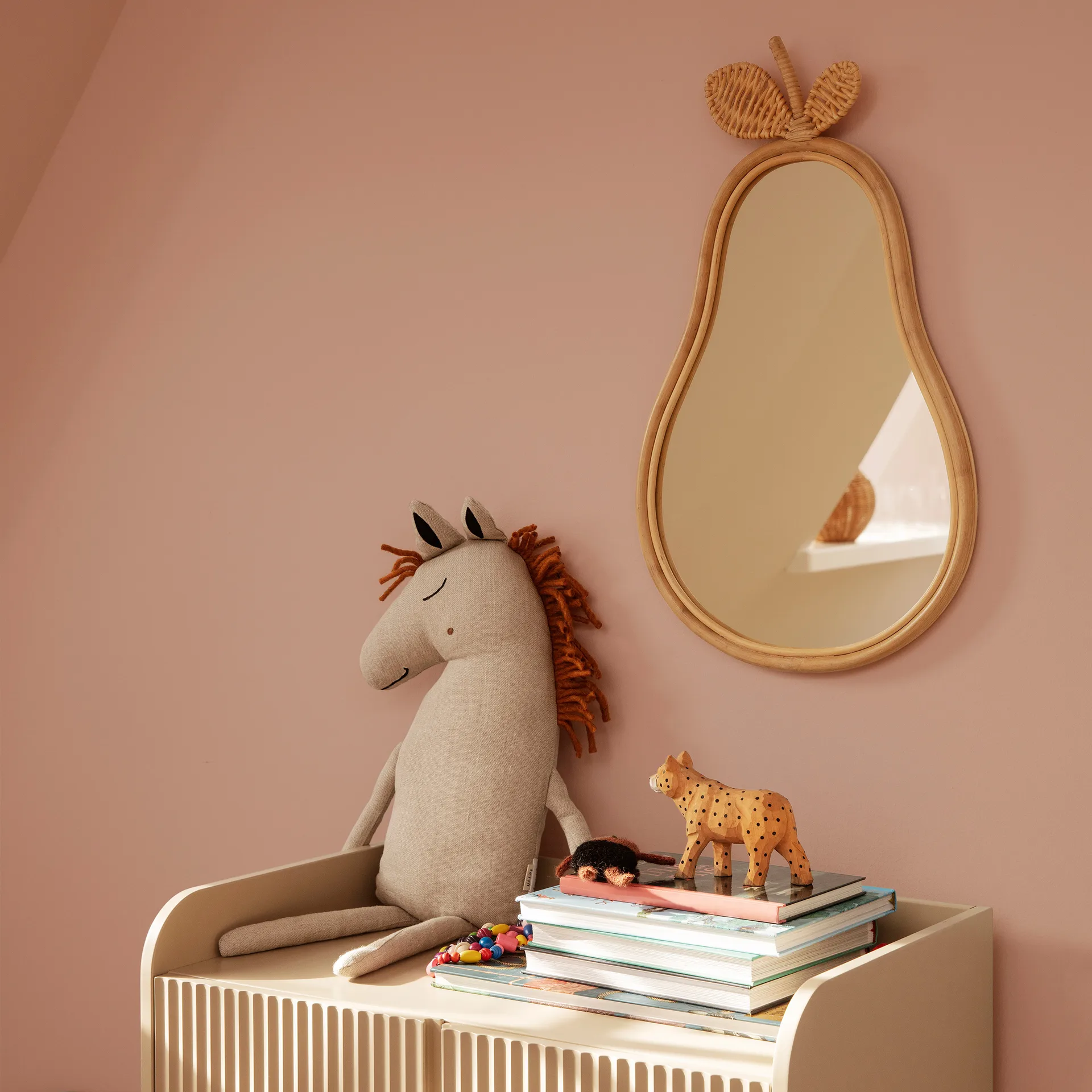 Pear mirror 37x62 cm, Natural Ferm Living