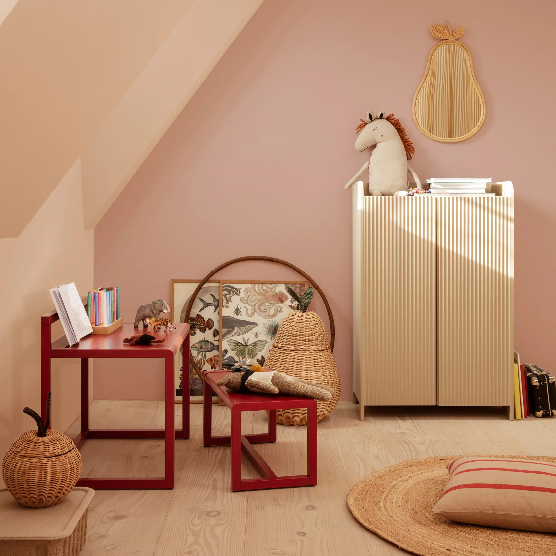 Pear mirror 37x62 cm, Natural Ferm Living