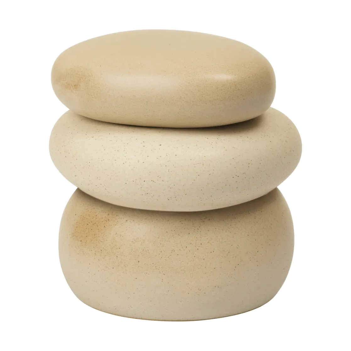 Ferm Living Pebble ash large Sand/Cream | Scandinavian Design | Boxes & jars | Beige