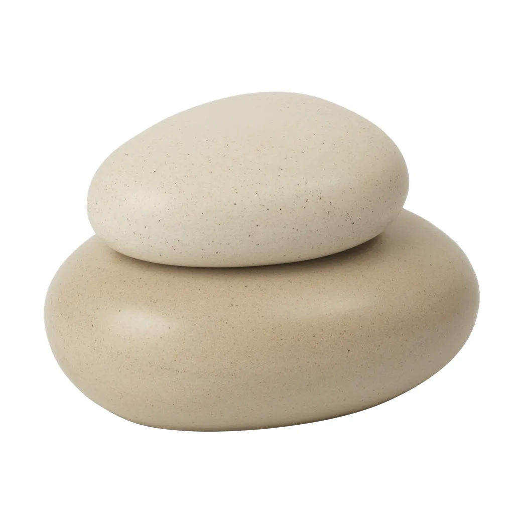 Ferm Living Pebble ash medium Sand/Cream | Scandinavian Design | Boxes & jars | Beige