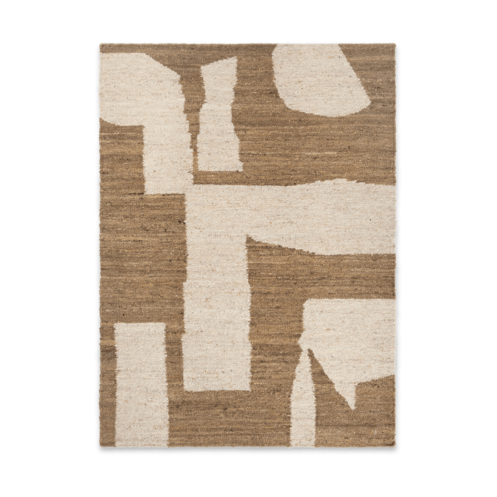 Piece wool rug - Off-white-Toffee, 140x200 cm - Ferm LIVING