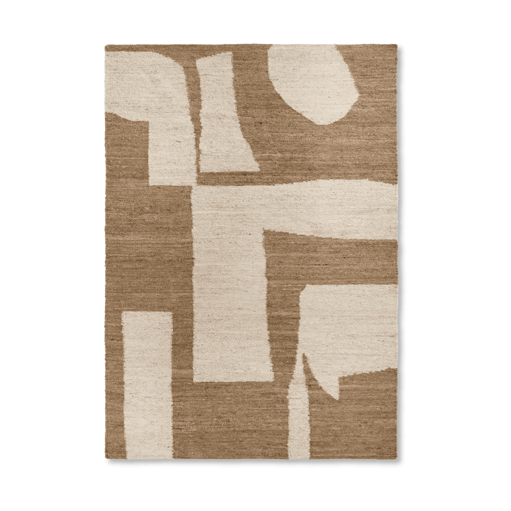 Piece wool rug - Off-white-Toffee, 200x300 cm - Ferm LIVING