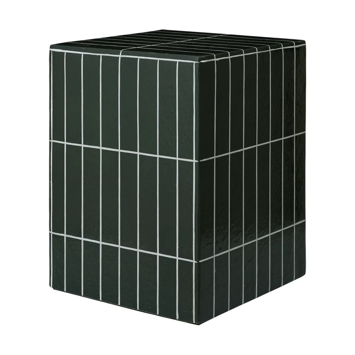 Pillar side table, Dark green, 32x32x42 cm Ferm Living