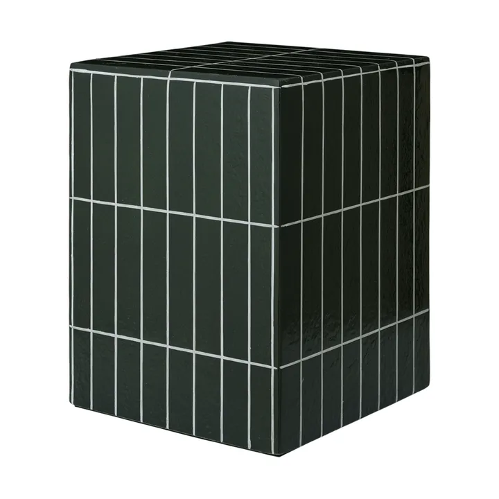 Pillar side table - Dark green, 32x32x42 cm - Ferm Living