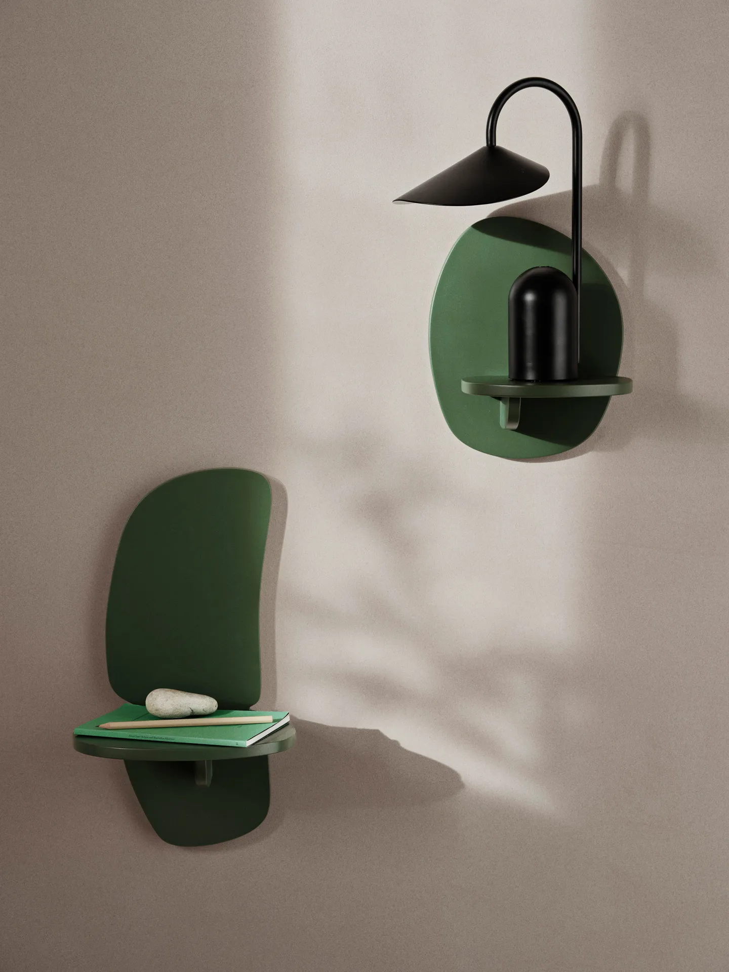 Pilu wall shelf 25 cm, Verdant Green Ferm Living
