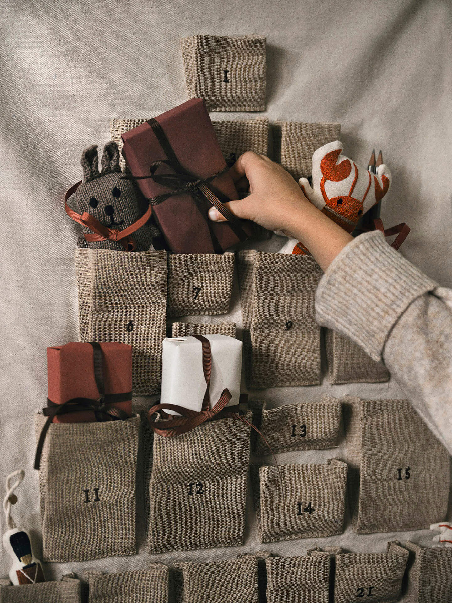 クリスマス ferm LIVING Pine Christmas Calendar mini Pine Christmas Calendar - Mini - Natural | ferm LIVING