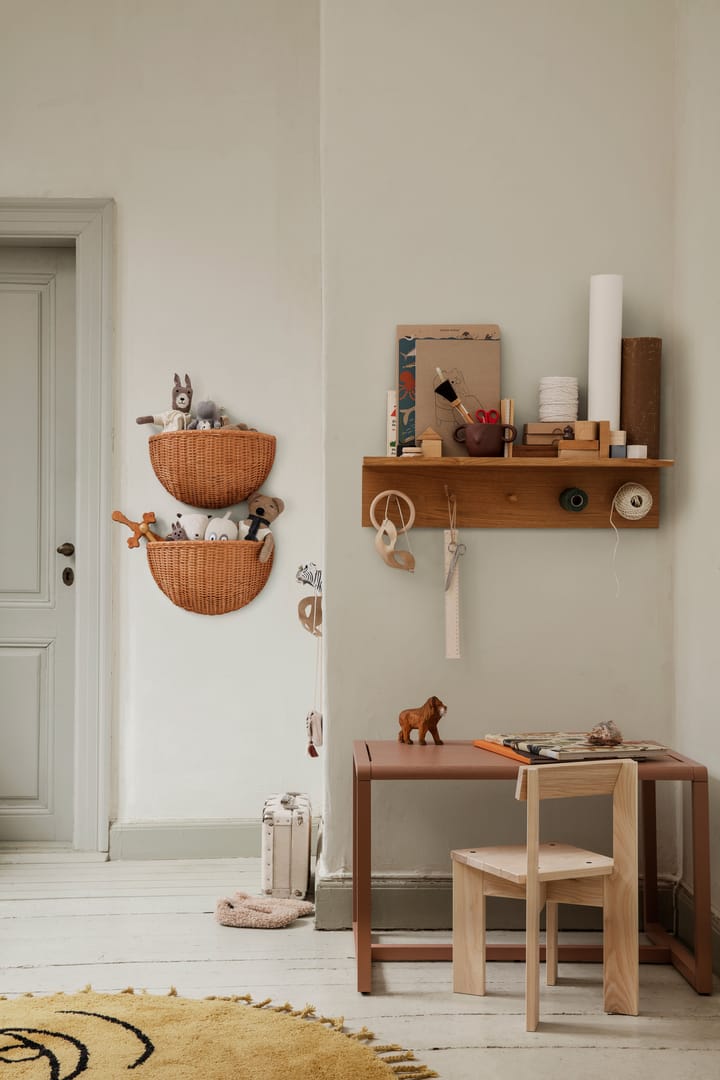 Place Rack hooks and shelf oak - Medium - ferm LIVING