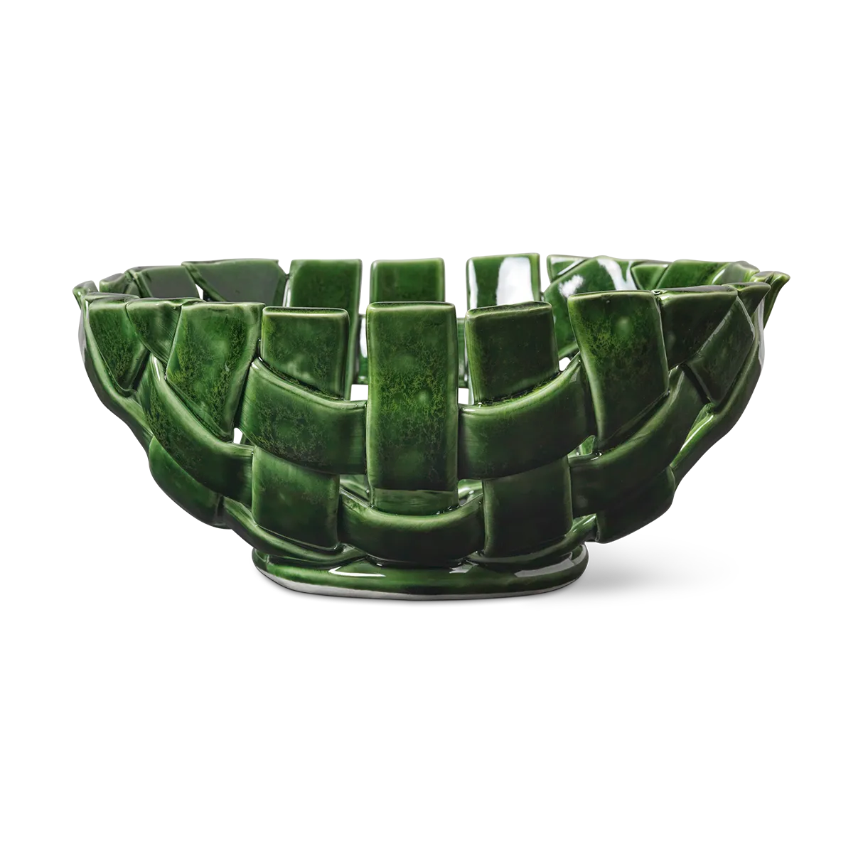 Plait bowl Ø24 cm, Emerald green Ferm Living