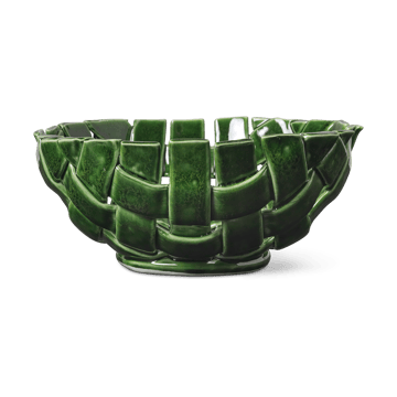 Plait bowl Ø24 cm - Emerald green - Ferm Living