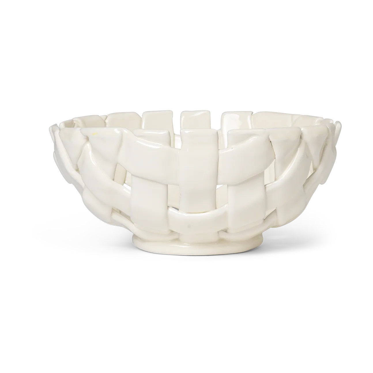 Plait bowl Ø24 cm, Off white Ferm Living