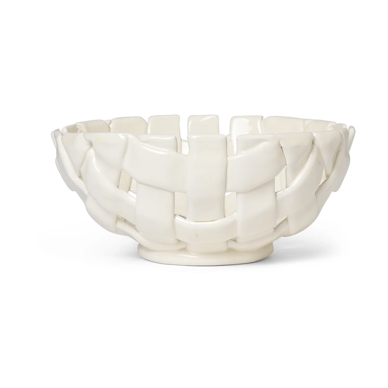 Ferm Living Plait bowl o24 cm Off white | Scandinavian Design | Decorative bowls | White