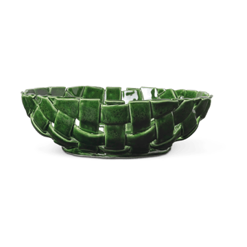 Plait bowl Ø30 cm - Emerald green - Ferm Living