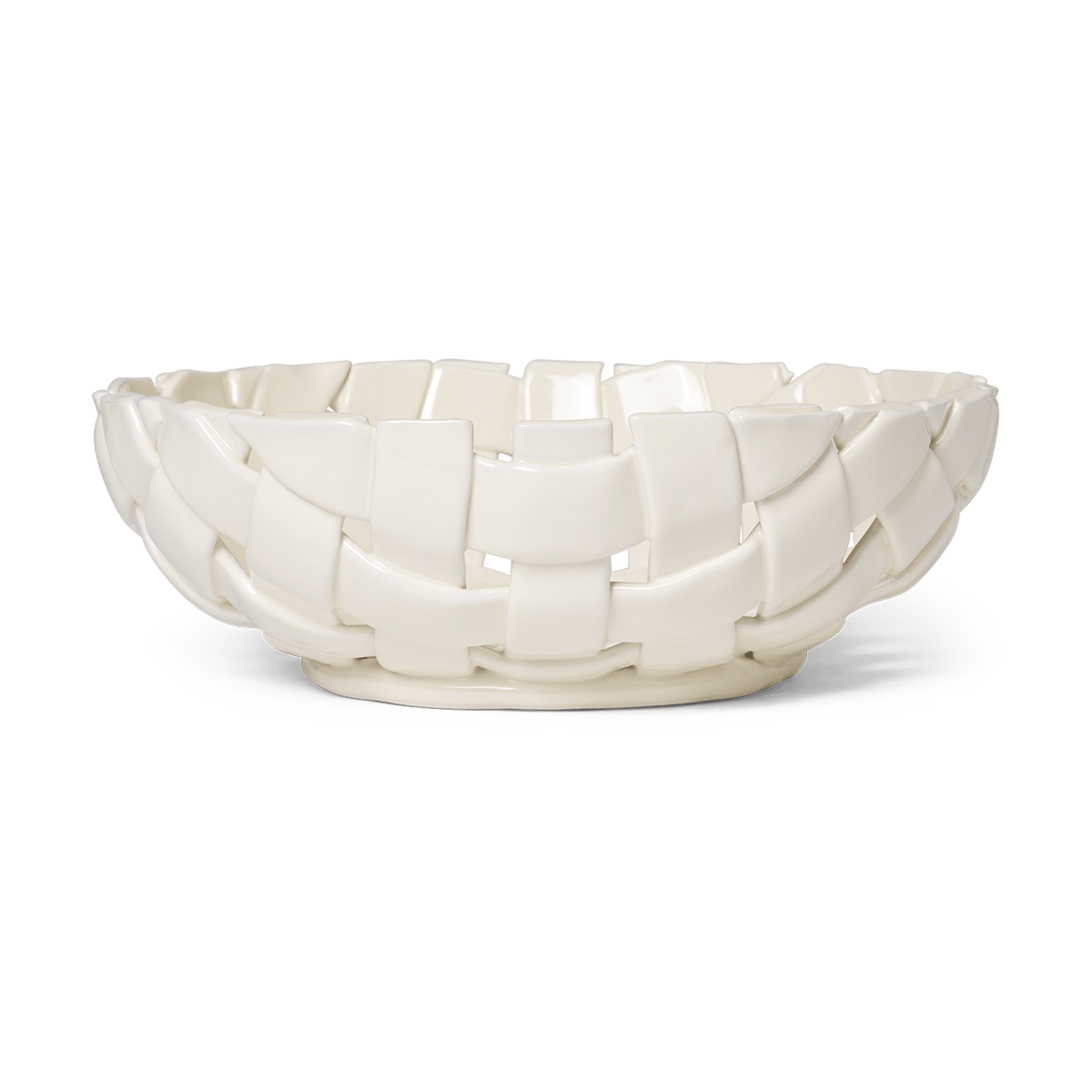 Ferm Living Plait bowl o30 cm Off white | Scandinavian Design | Decorative bowls | White