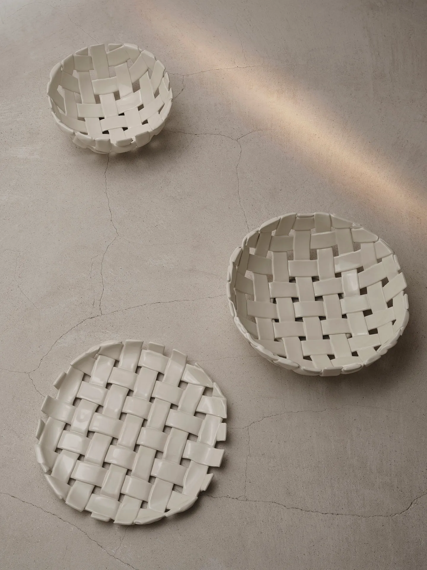 Plait bowl Ø30 cm, Off white Ferm Living