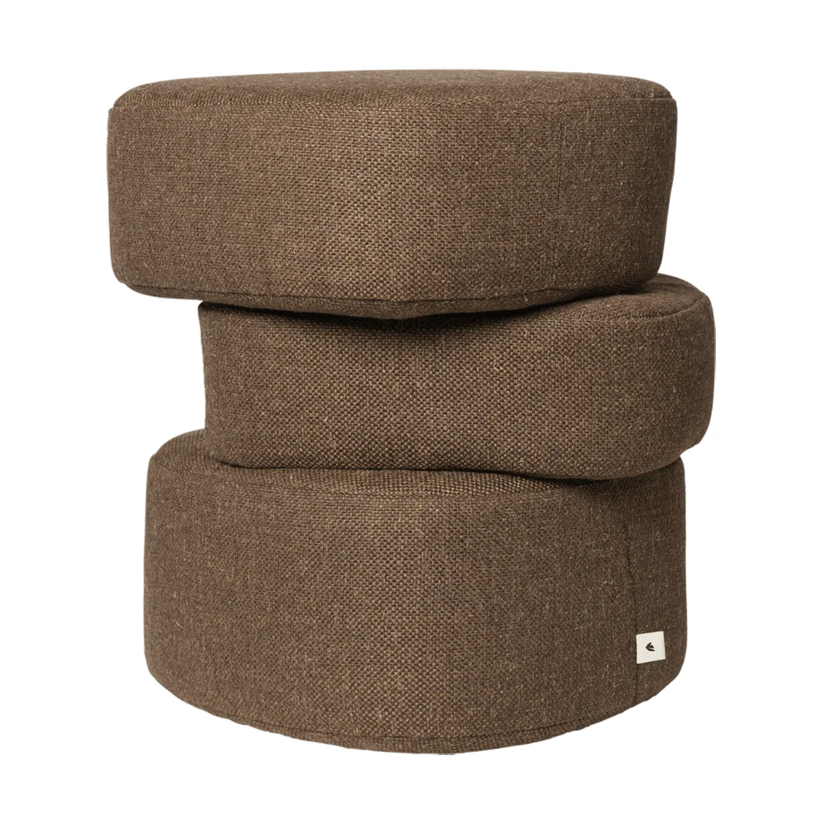 Plyo Staple pouf, Dark brown Ferm Living