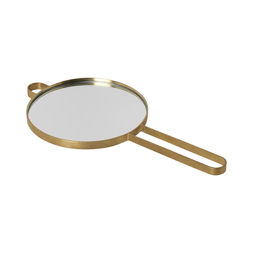 Ferm Living Poise hand mirror brass | Scandinavian Design | Table mirrors | Gold-coloured