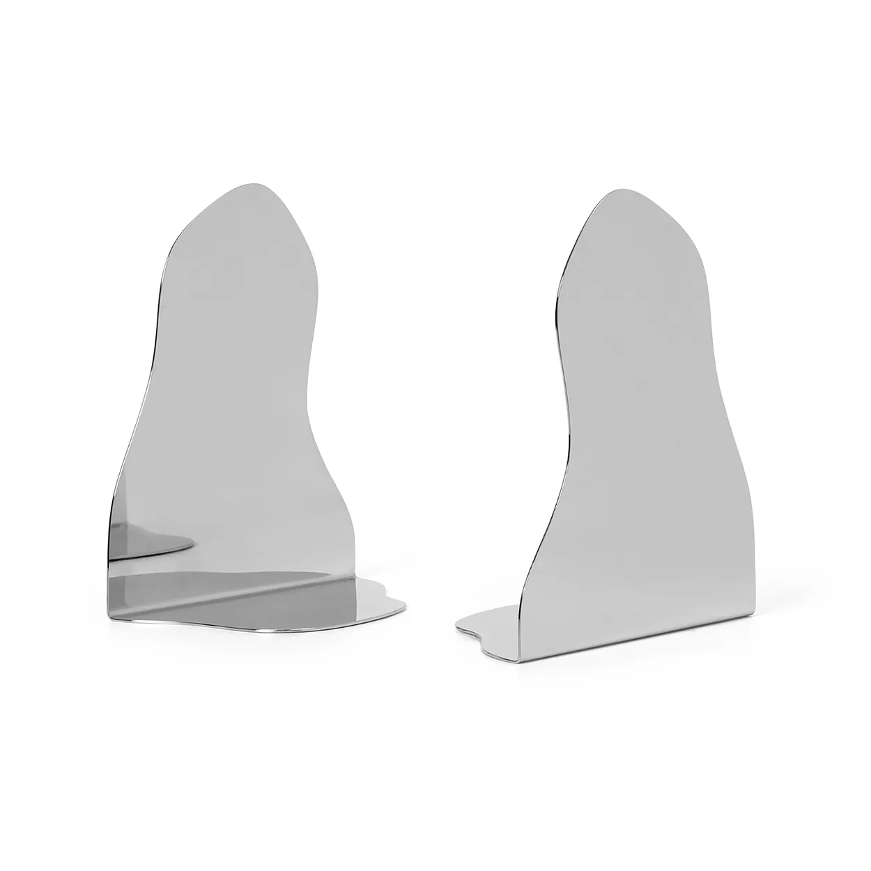 Ferm Living Pond bookends set of 2 Mirror polish | Scandinavian Design | Decorative accessories | Silver-coloured