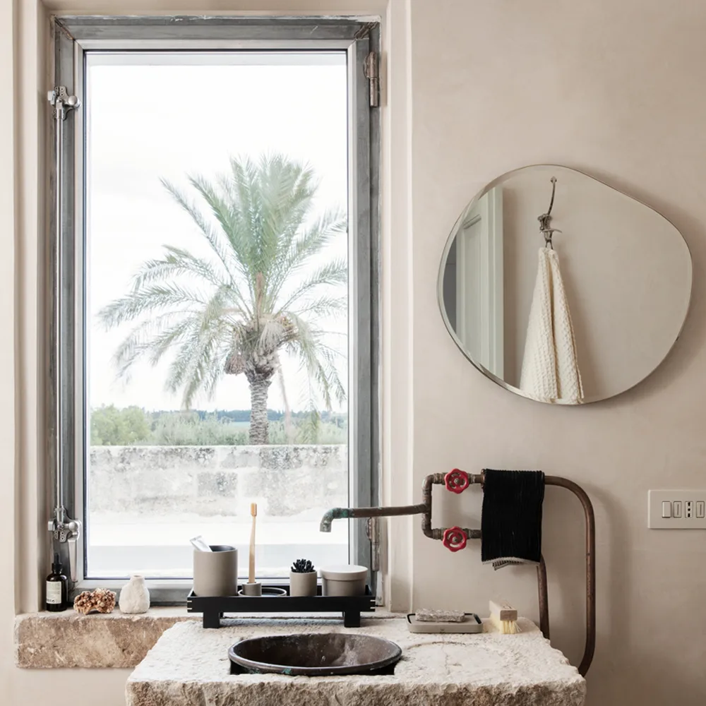 Pond Mirror, Dark chrome, xl Ferm Living