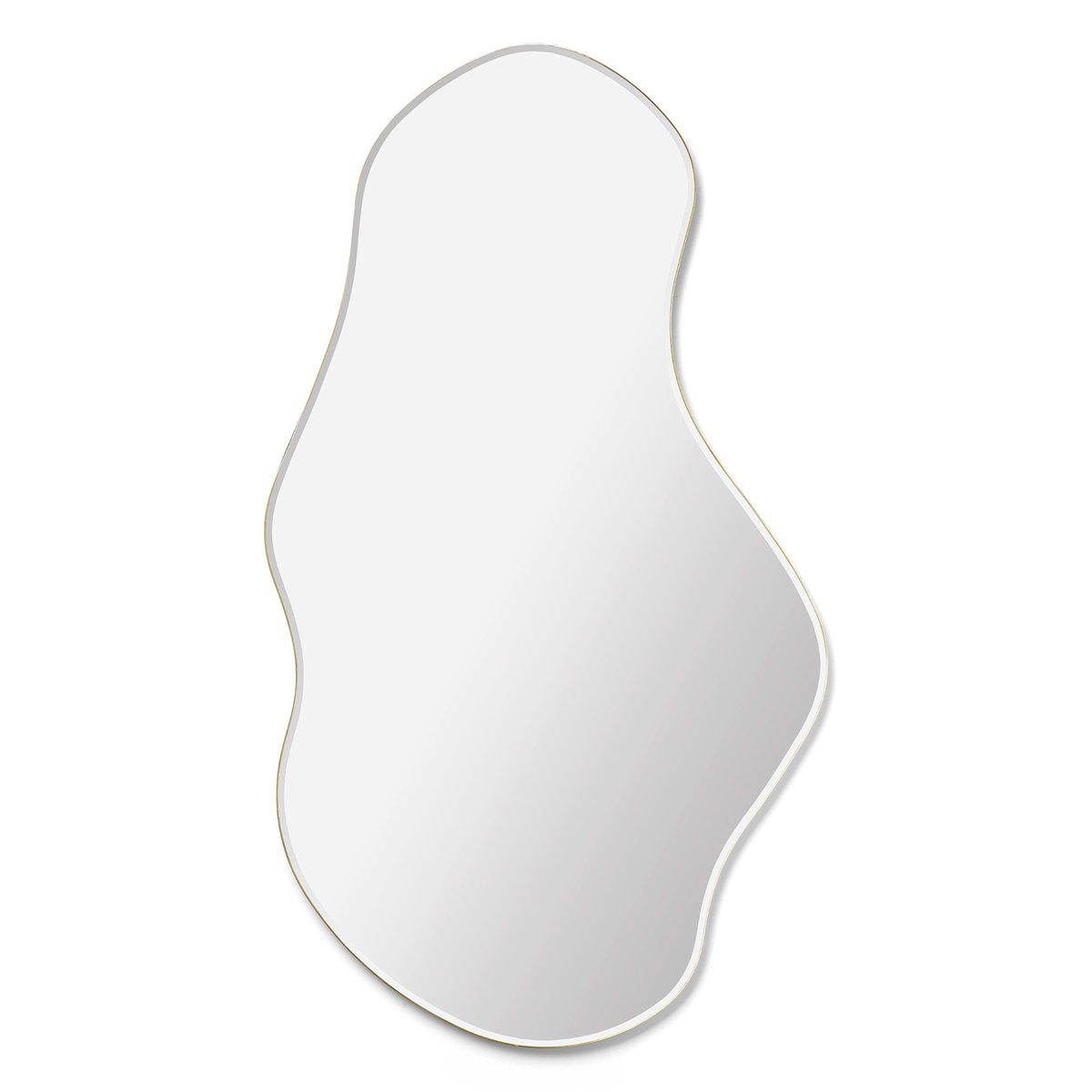 Ferm Living Pond mirror large Brass | Scandinavian Design | Wall mirrors | Gold-coloured