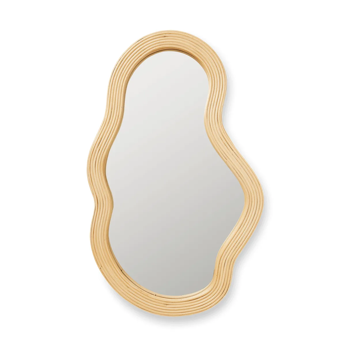 Ferm Living Pond mirror medium Rattan | Scandinavian Design | Wall mirrors | Beige