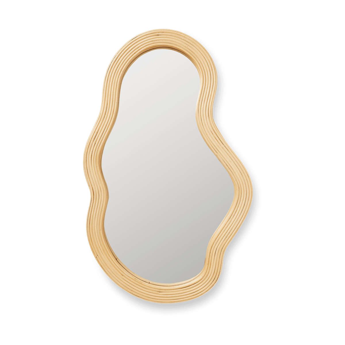 Ferm Living Pond mirror medium Rattan | Scandinavian Design | Wall mirrors | Beige