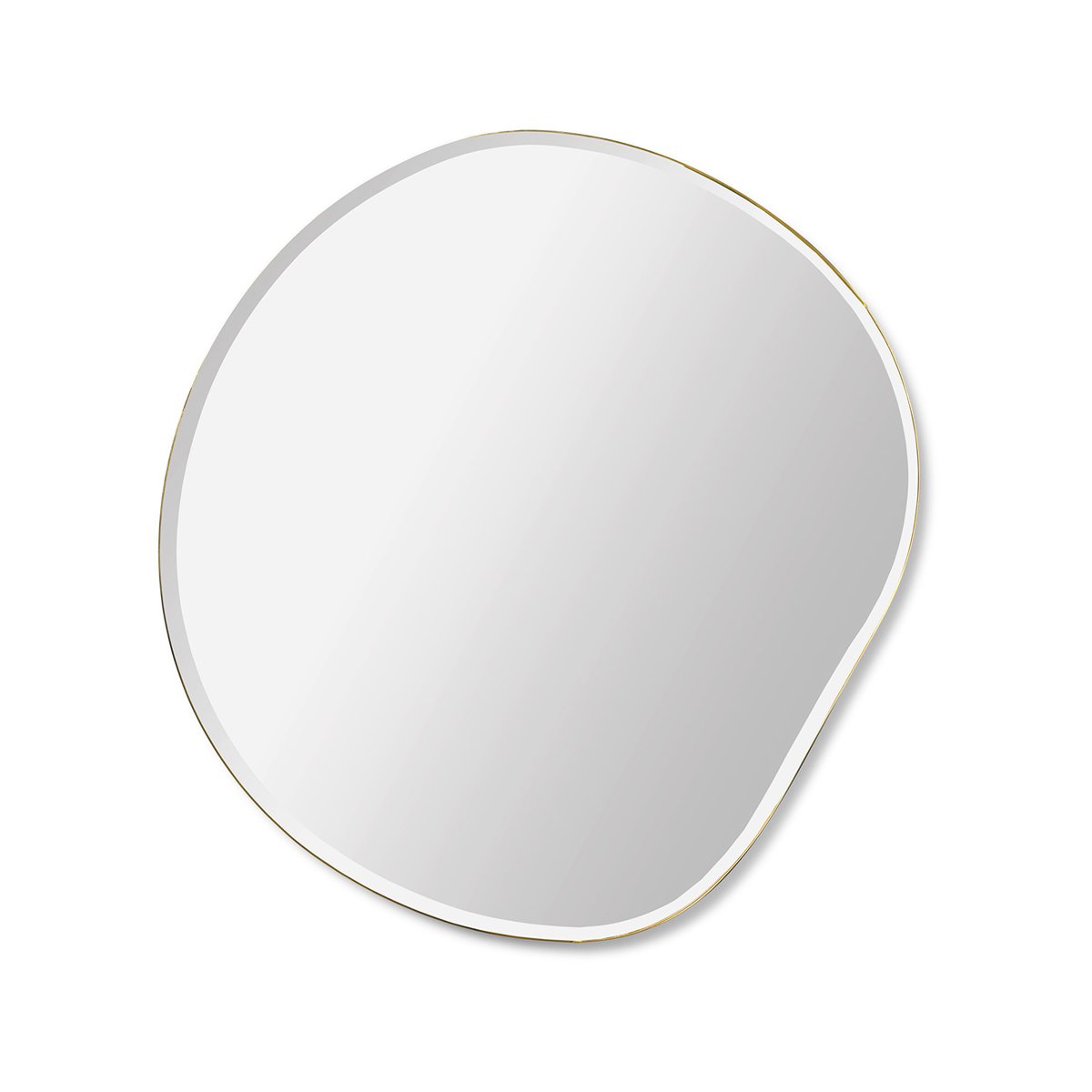 Ferm Living Pond mirror Small brass | Scandinavian Design | Wall mirrors | White