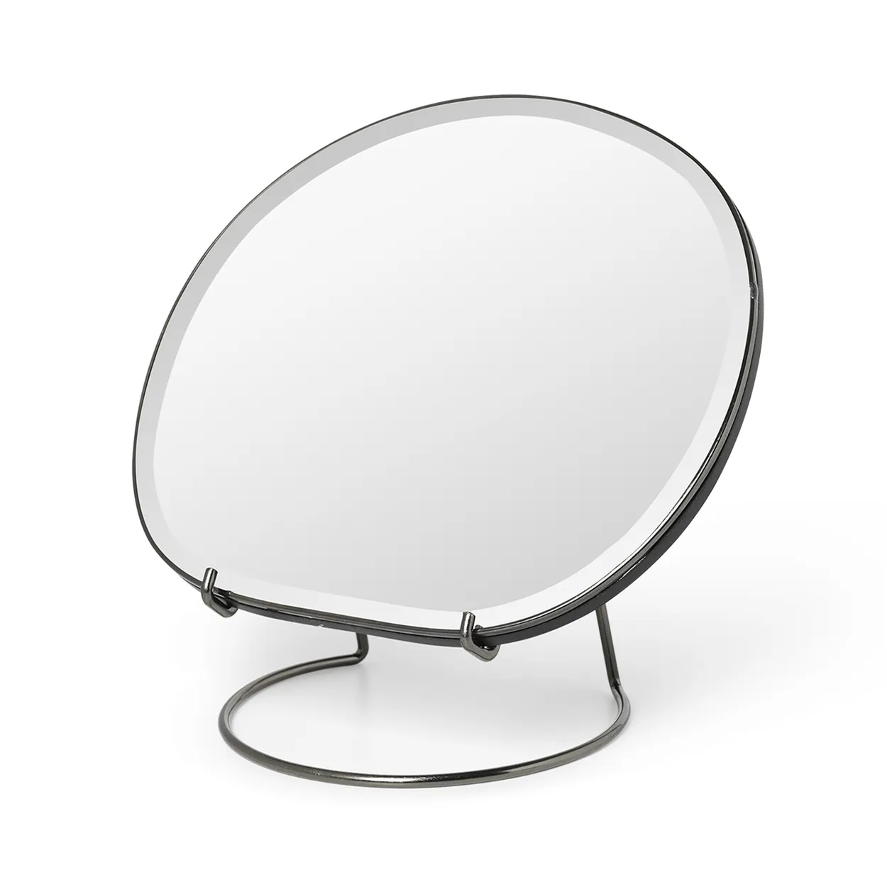 Ferm Living Pond table mirror Dark chrome | Scandinavian Design | Table mirrors | Silver-coloured