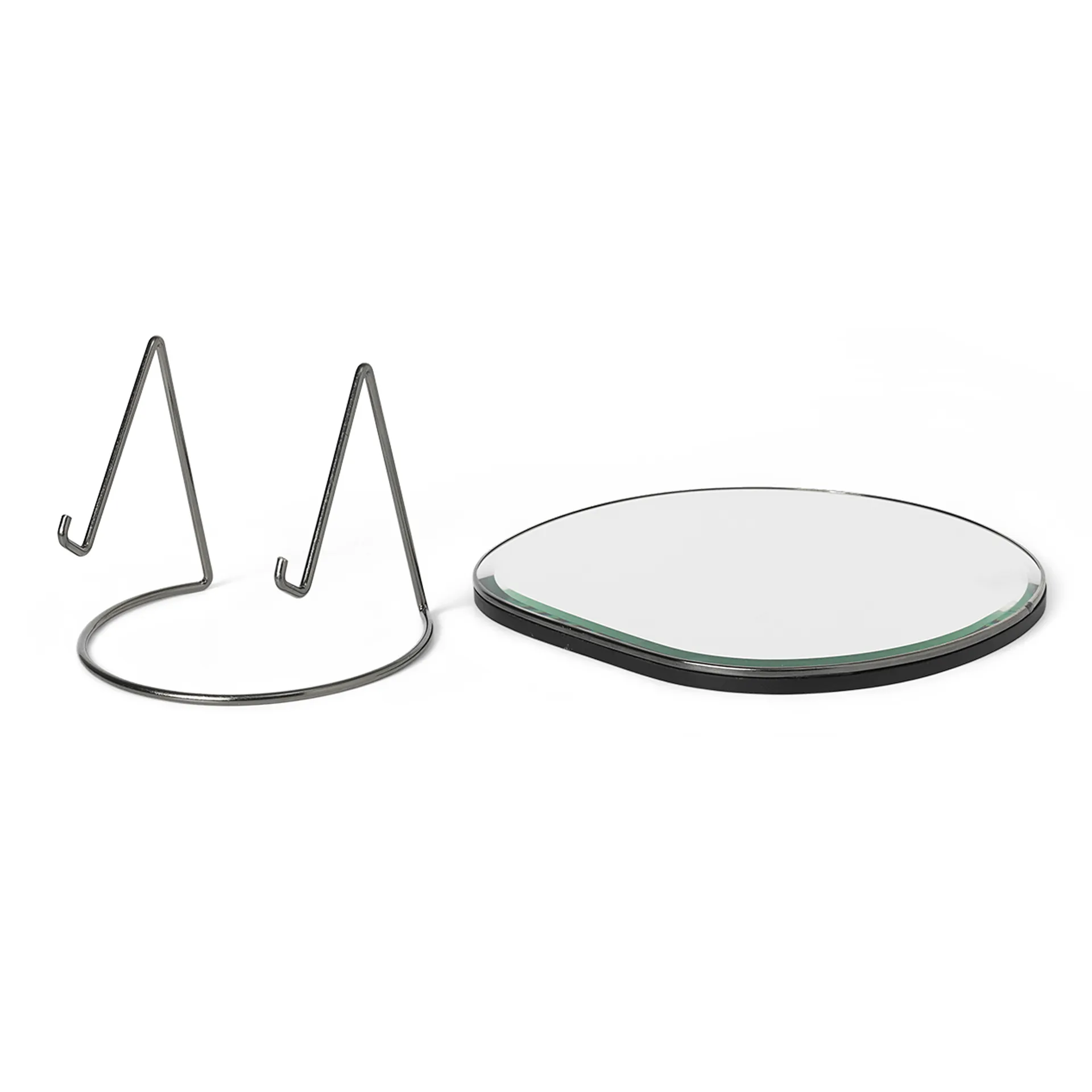 Pond table mirror, Dark chrome Ferm Living