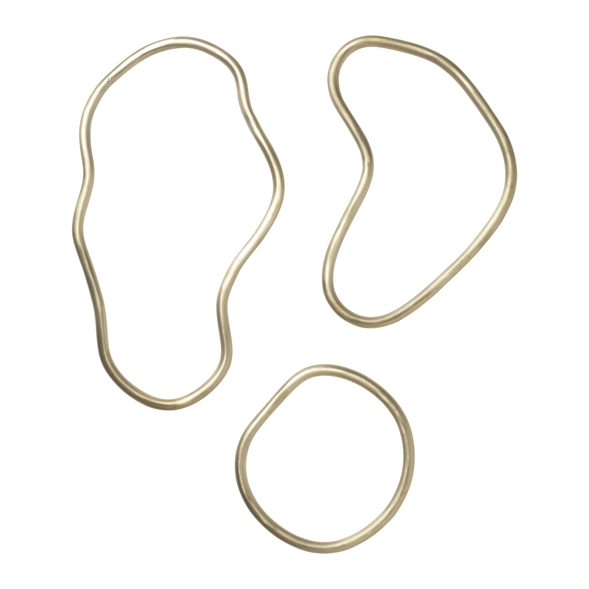 Ferm Living Pond trivet 3 pieces Brass | Scandinavian Design | Trivets | Gold-coloured