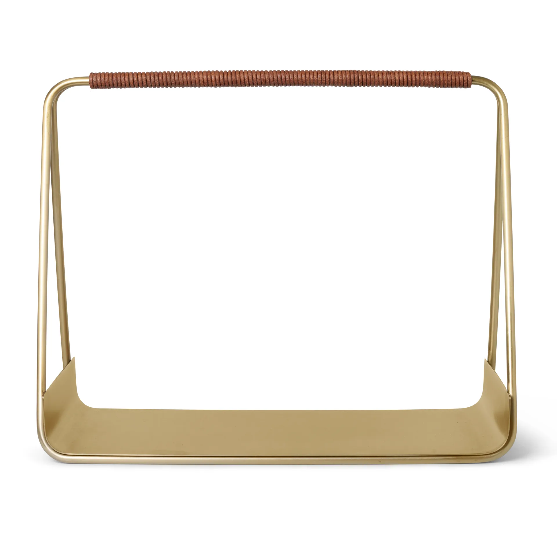 Port firewood basket, brass Ferm Living