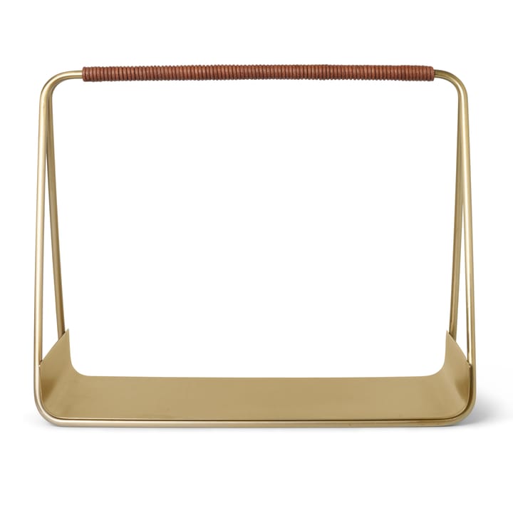 Port firewood basket, brass Ferm Living