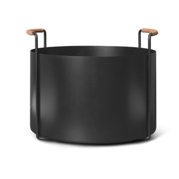 Port wood basket - Black - Ferm Living