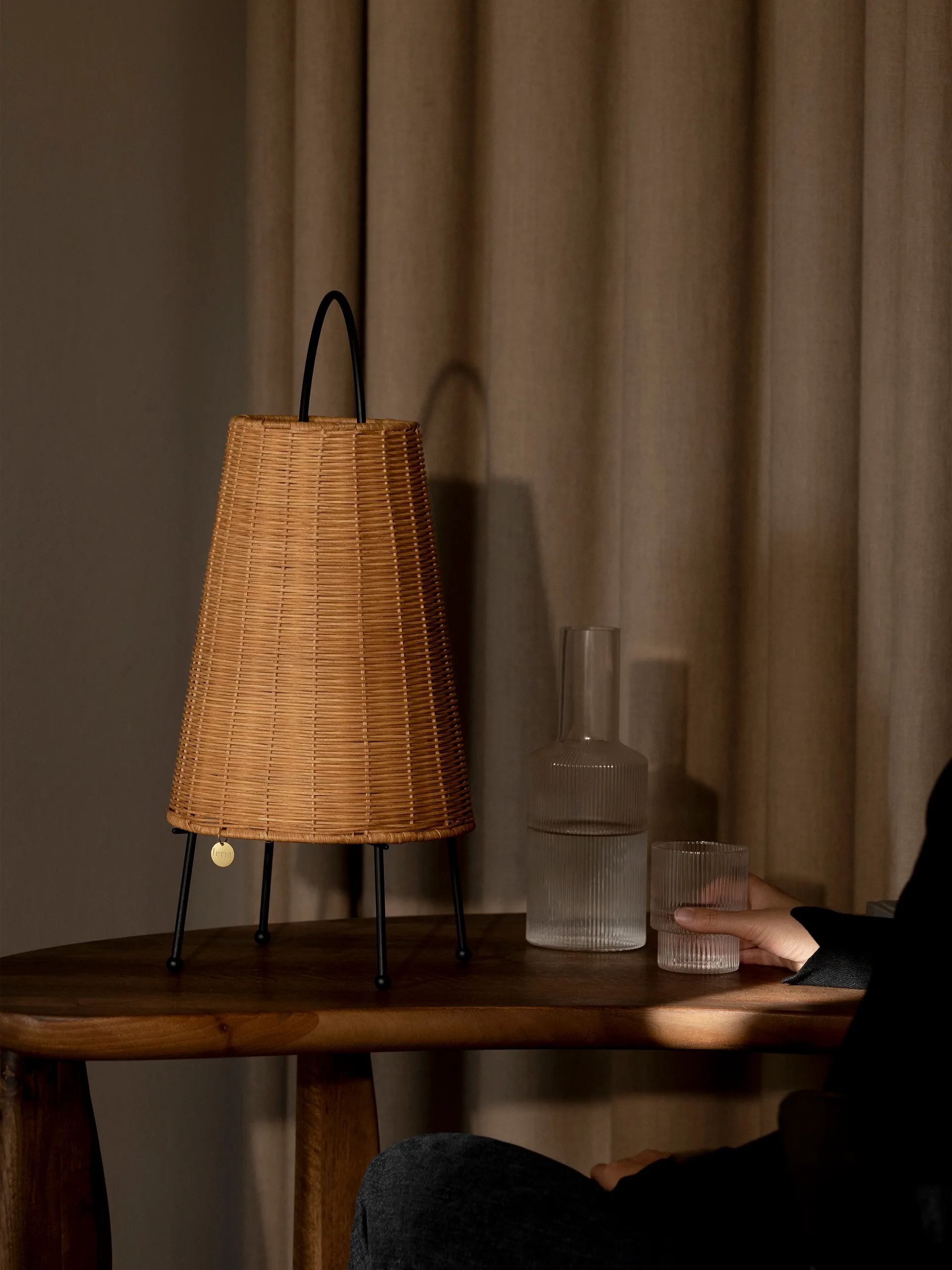 Porti Braided table lamp 50 cm, Natural Ferm Living