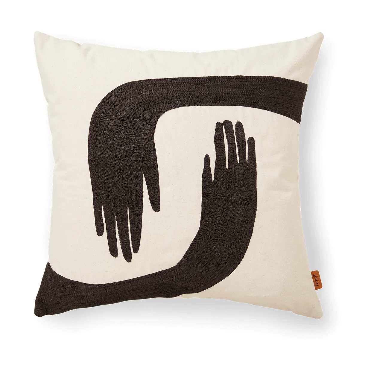 Ferm Living Pose cushion 50x50 cm Coffee-undyed | Scandinavian Design | Cushions | White