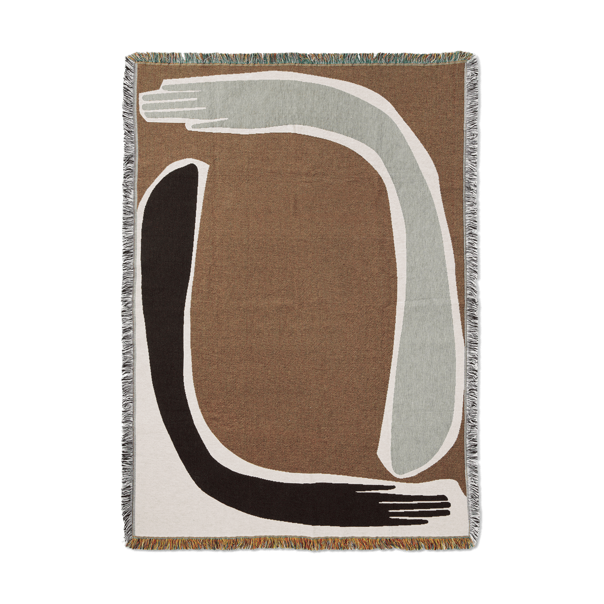 Ferm Living Pose Tapestry throw 120x170 cm Coffee | Scandinavian Design | Wool blankets & throws | Brown