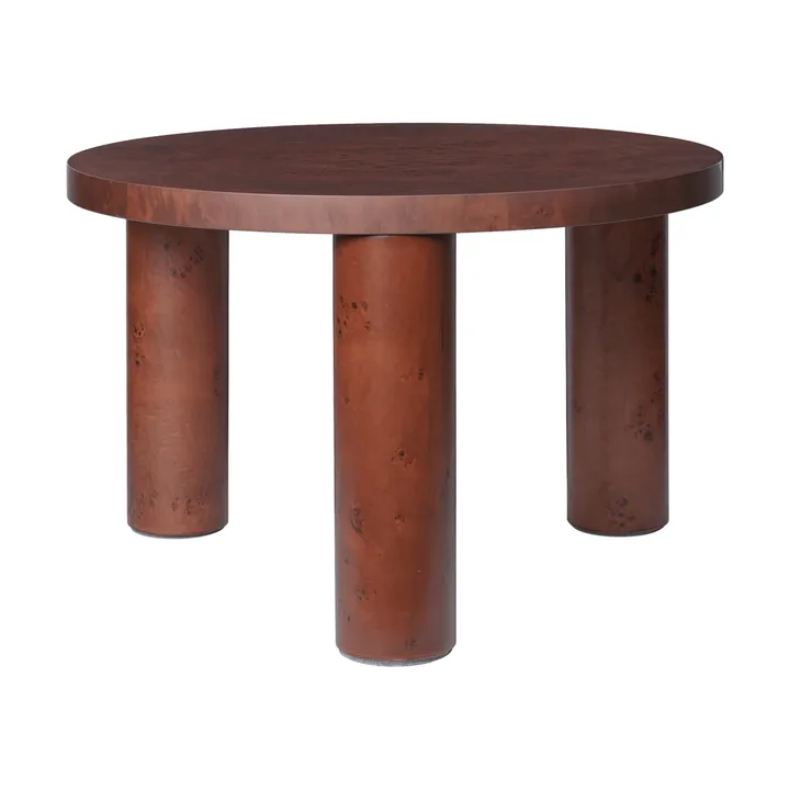 Post coffee table small 65 cm - Dark stained burl - Ferm Living