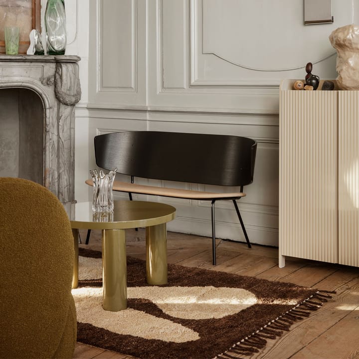 Post Coffee table - Smoked oak, large, lines - ferm LIVING