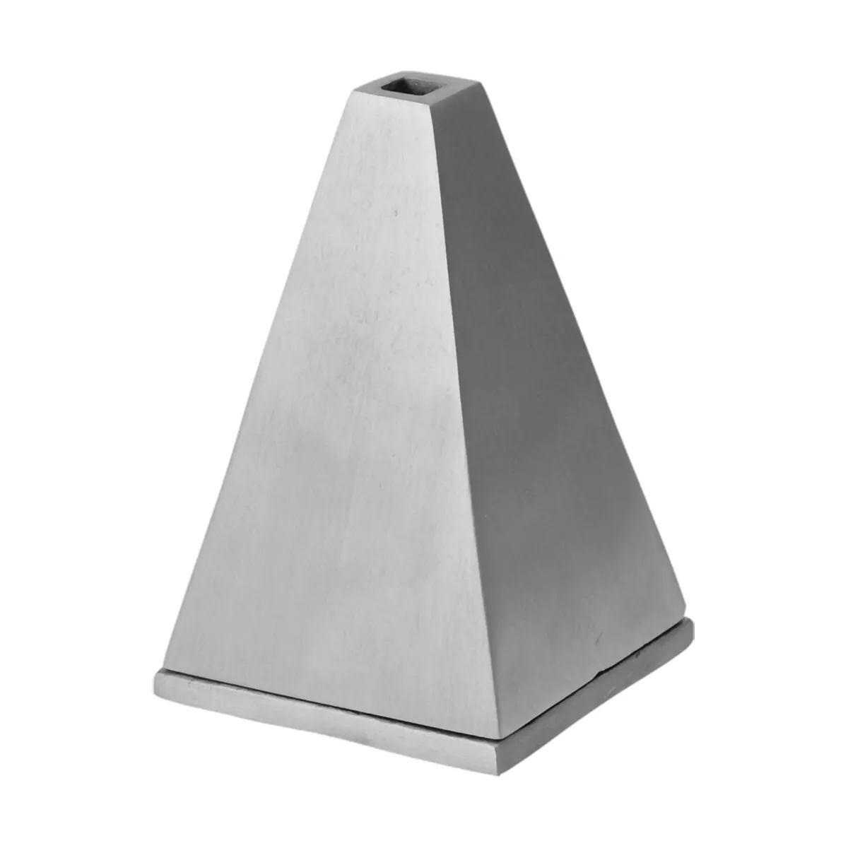 Pyra cone-shaped incense burner, Brushed aluminium Ferm Living