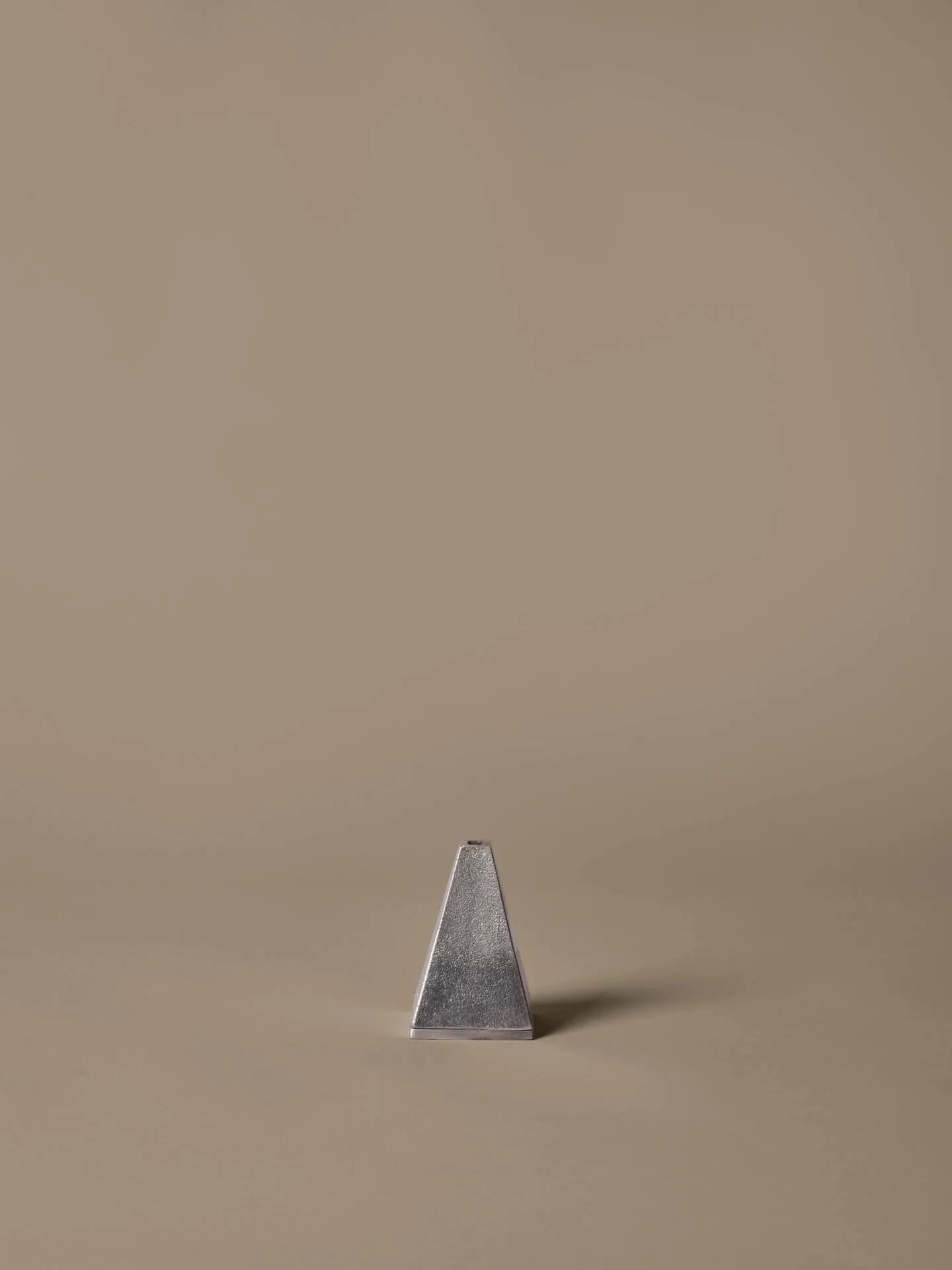 Pyra cone-shaped incense burner, Brushed aluminium Ferm Living